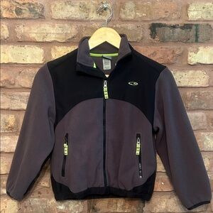 Champion Kids Jacket in Black and Gray with Neon Accents